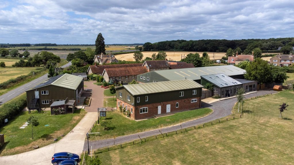 Drone shot of Wilds Lodge School