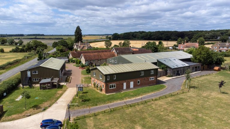Drone shot of Wilds Lodge School